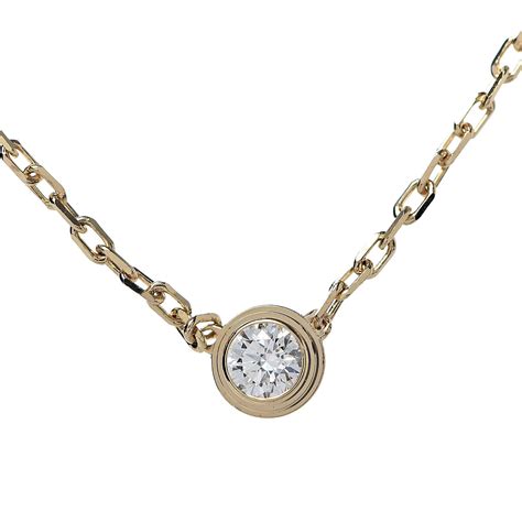 cartier d'amour necklace|18k yellow gold diamond necklace.